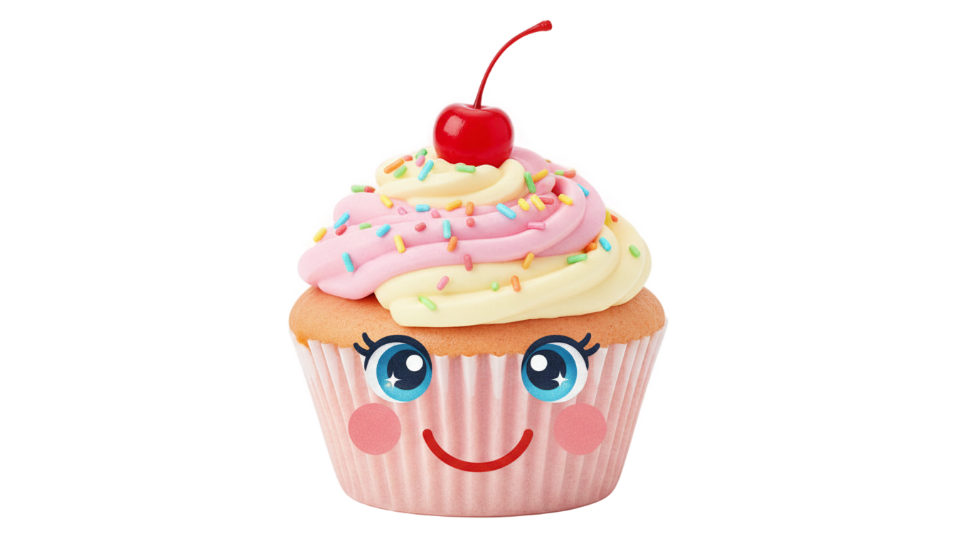 cupcake kawaii png PNG transparent background