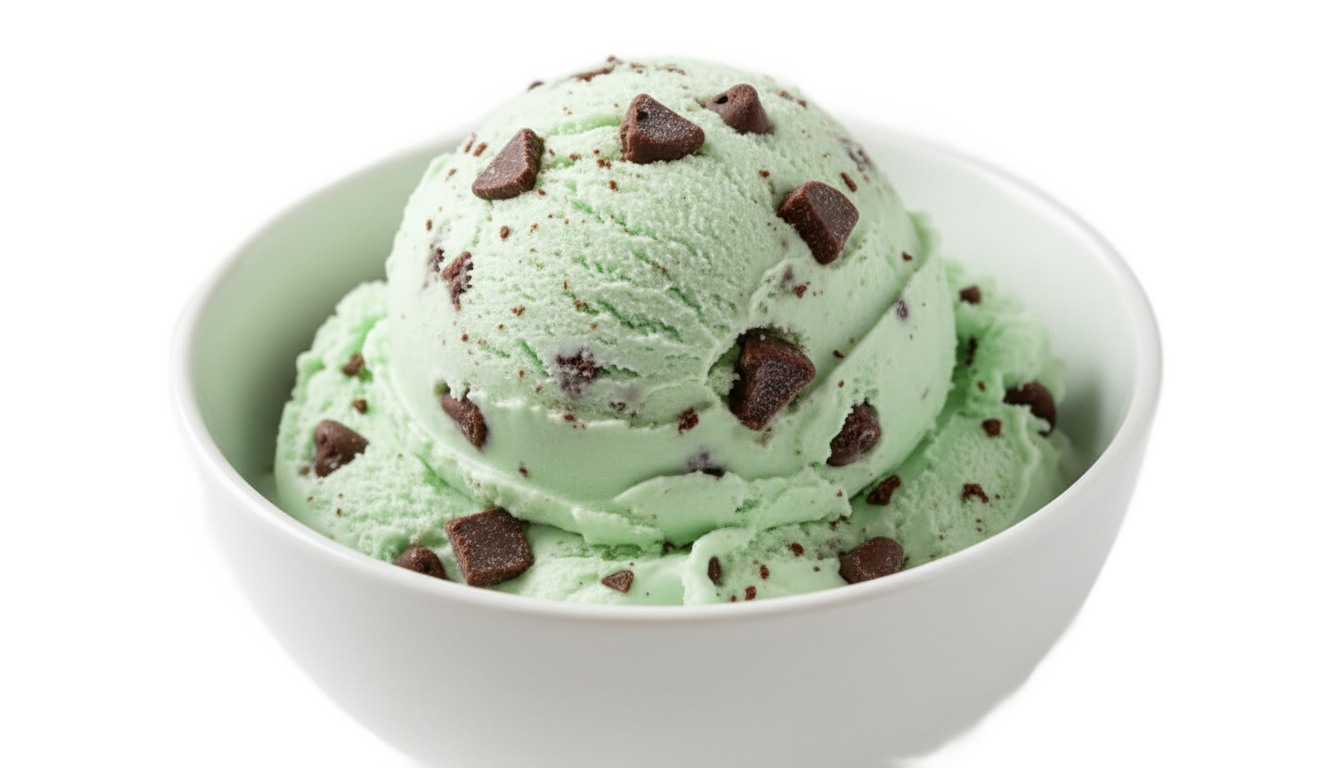 mint chocolate ice cream png PNG transparent background