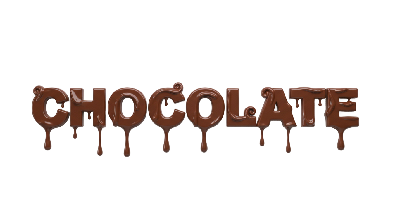 chocolate word png PNG transparent background