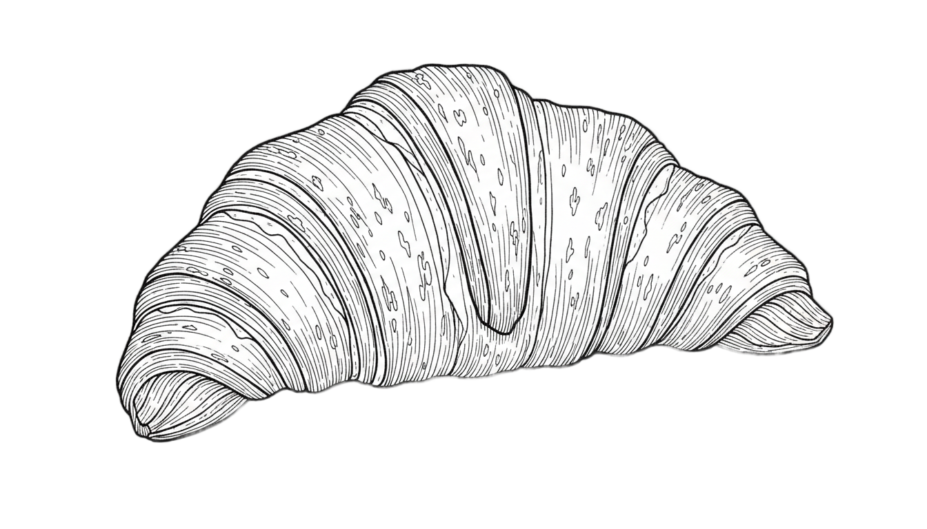 croissant outline png PNG transparent background
