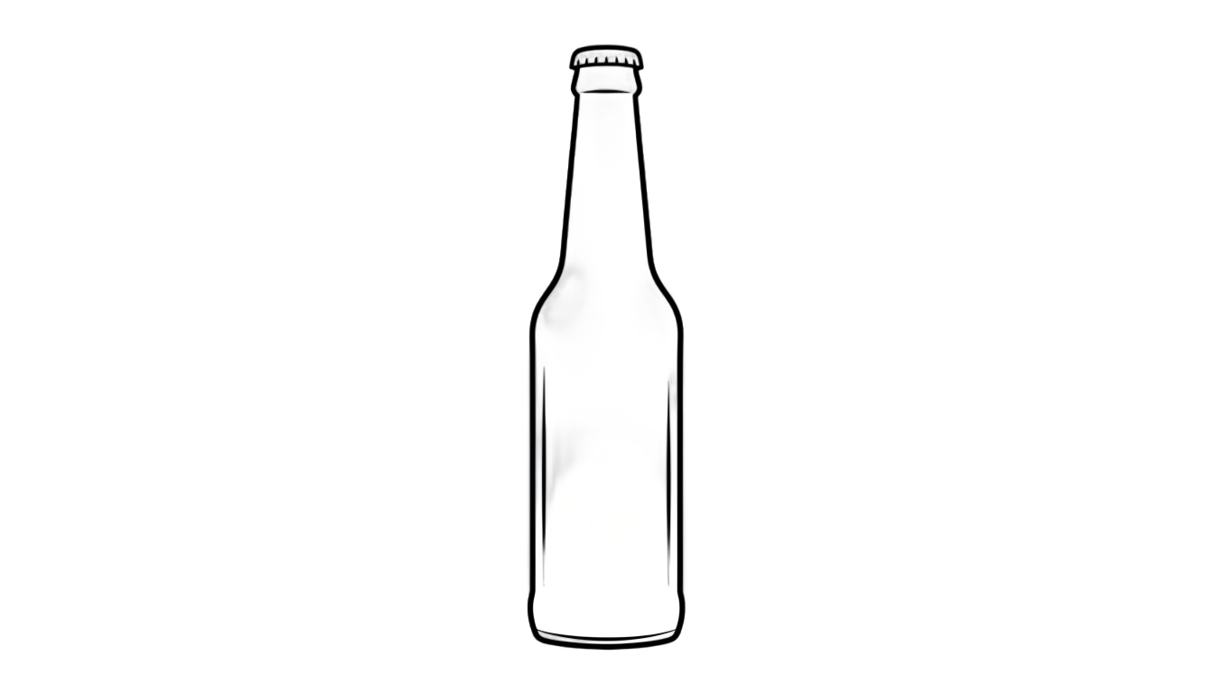 beer bottle outline png PNG transparent background