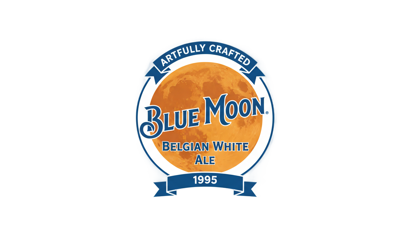 blue moon beer logo png PNG transparent background