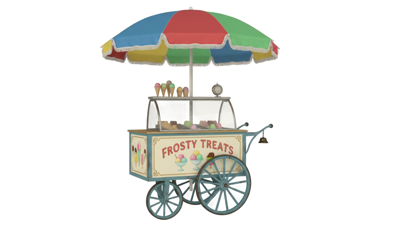 ice cream cart png PNG transparent background