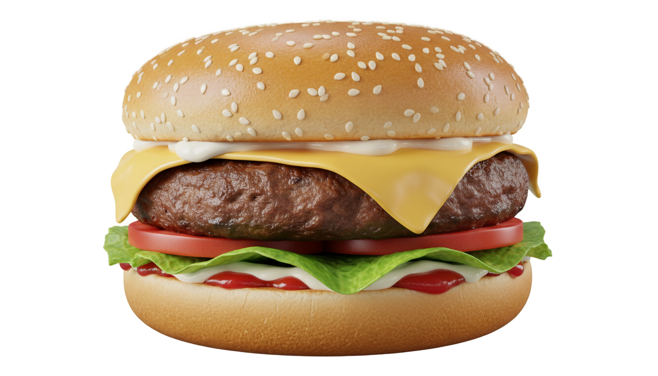 burger 3d png PNG transparent background