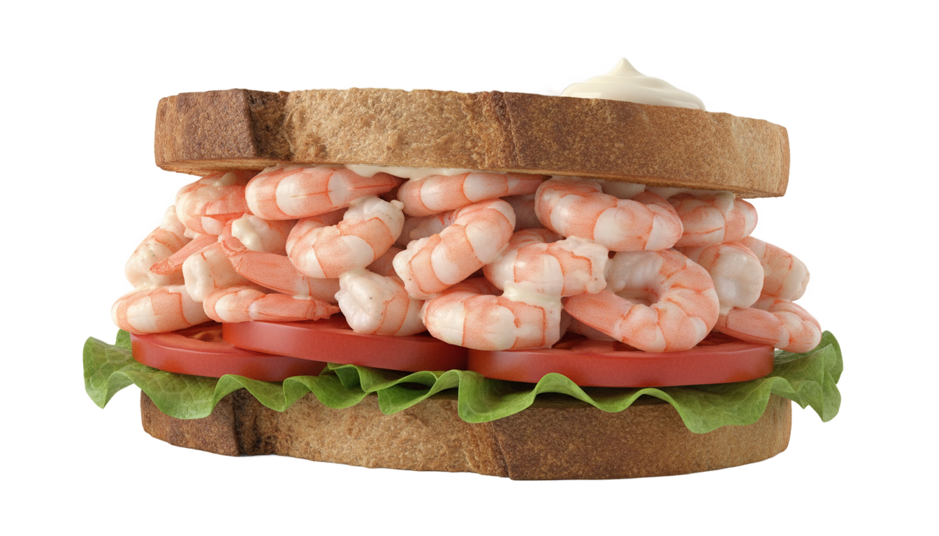 shrimp sandwich png PNG transparent background