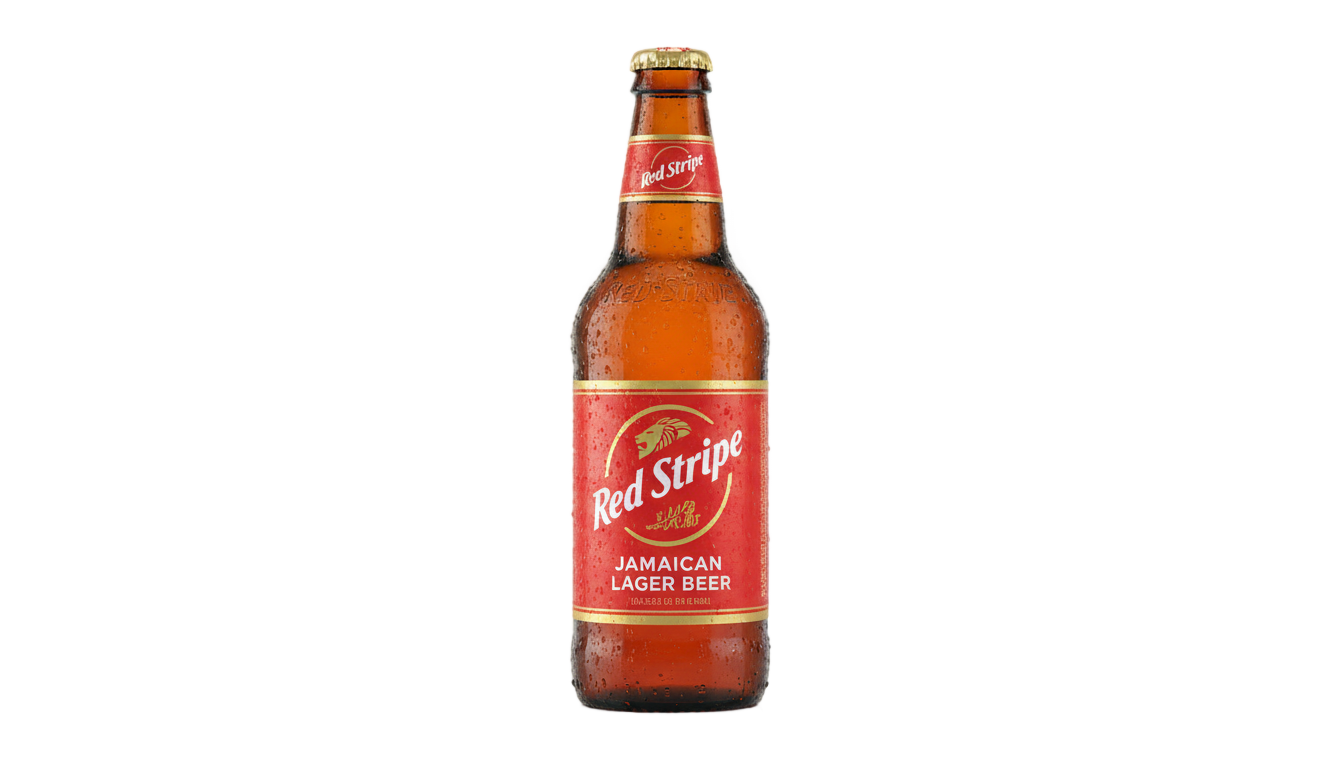 red stripe beer png PNG transparent background