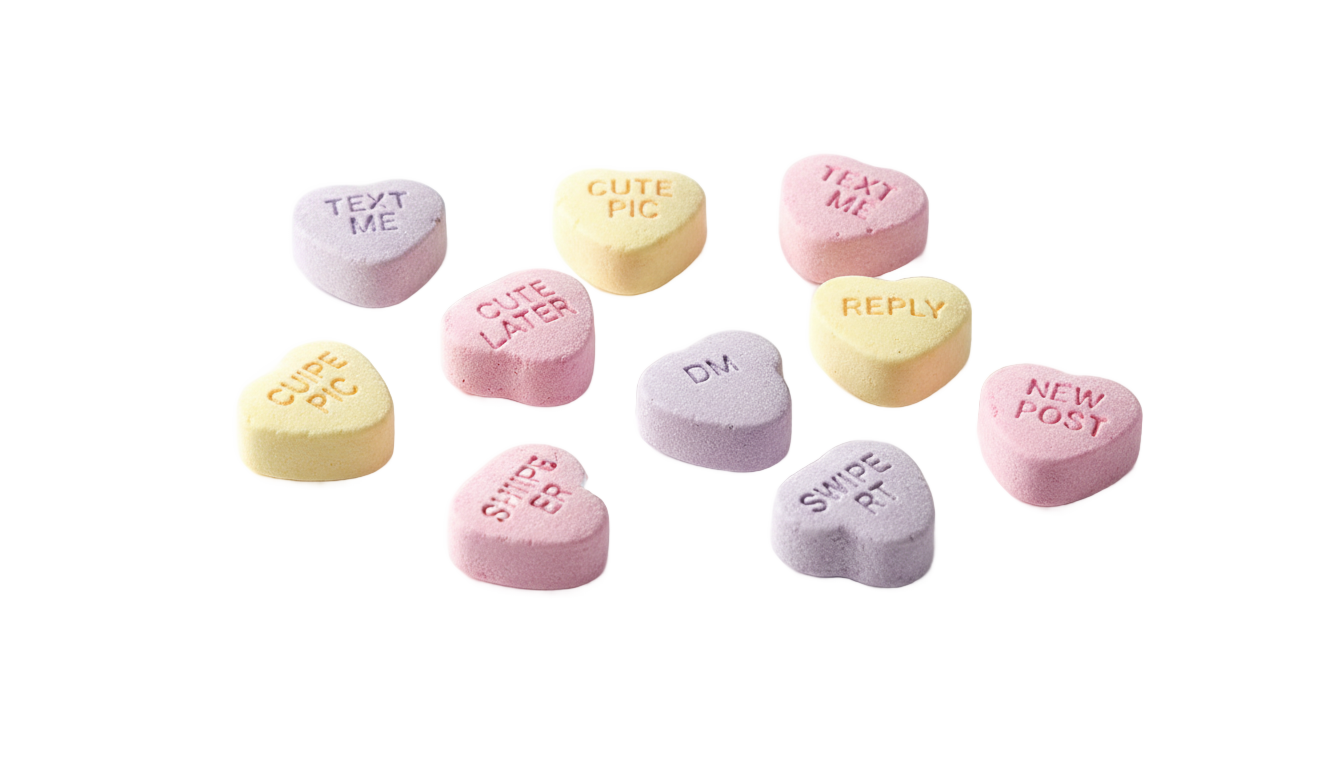 candy hearts png PNG transparent background