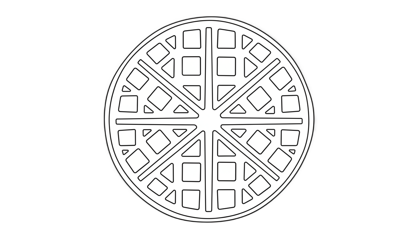 waffle outline png PNG transparent background