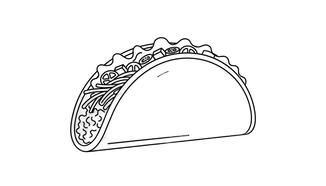 taco outline png PNG transparent background