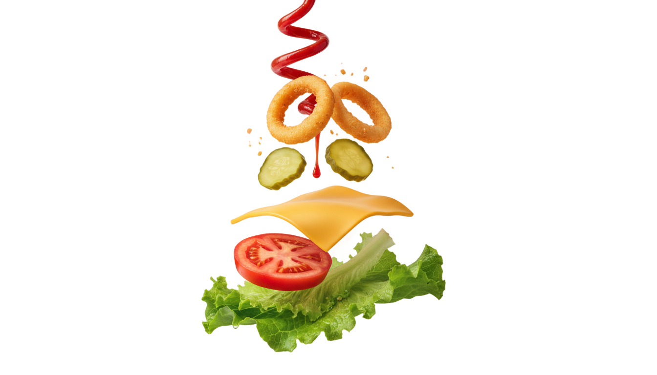 burger toppings png PNG transparent background