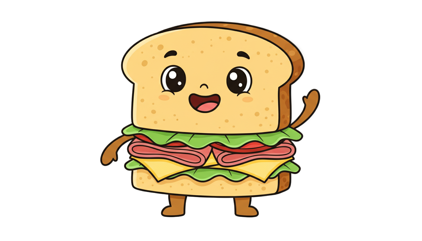 sandwich animado png PNG transparent background