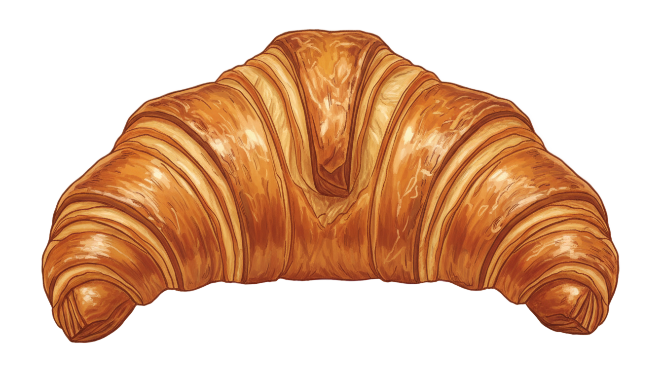 croissant dibujo png PNG transparent background