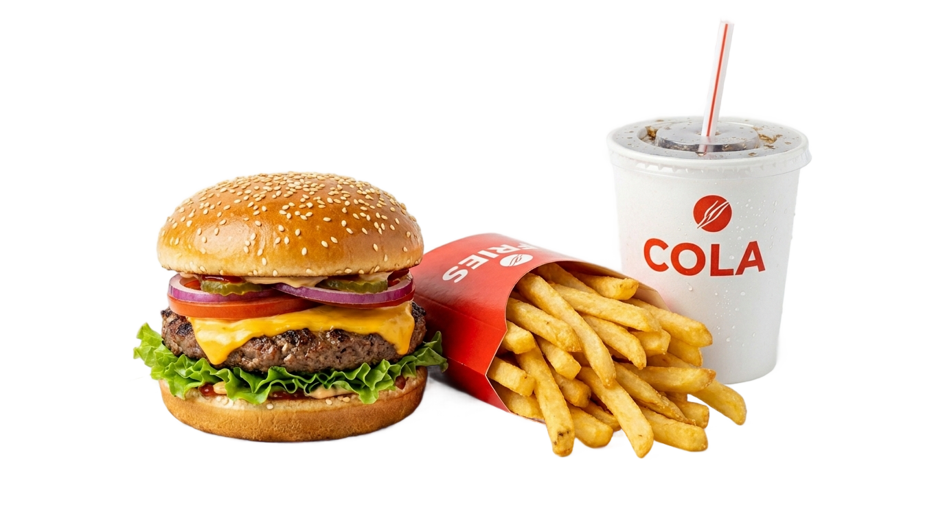 burger combo png PNG transparent background