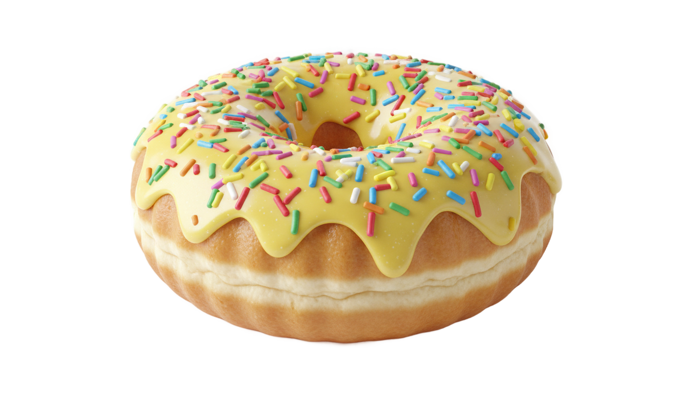 yellow donut png PNG transparent background