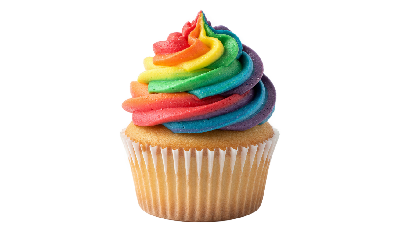rainbow cupcake png PNG transparent background