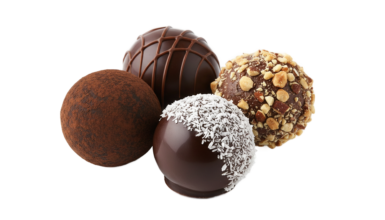 chocolate truffles png PNG transparent background