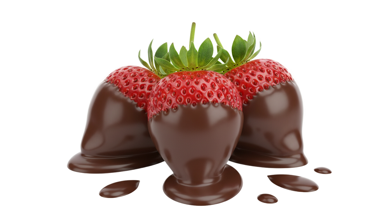 chocolate dipped strawberries png PNG transparent background
