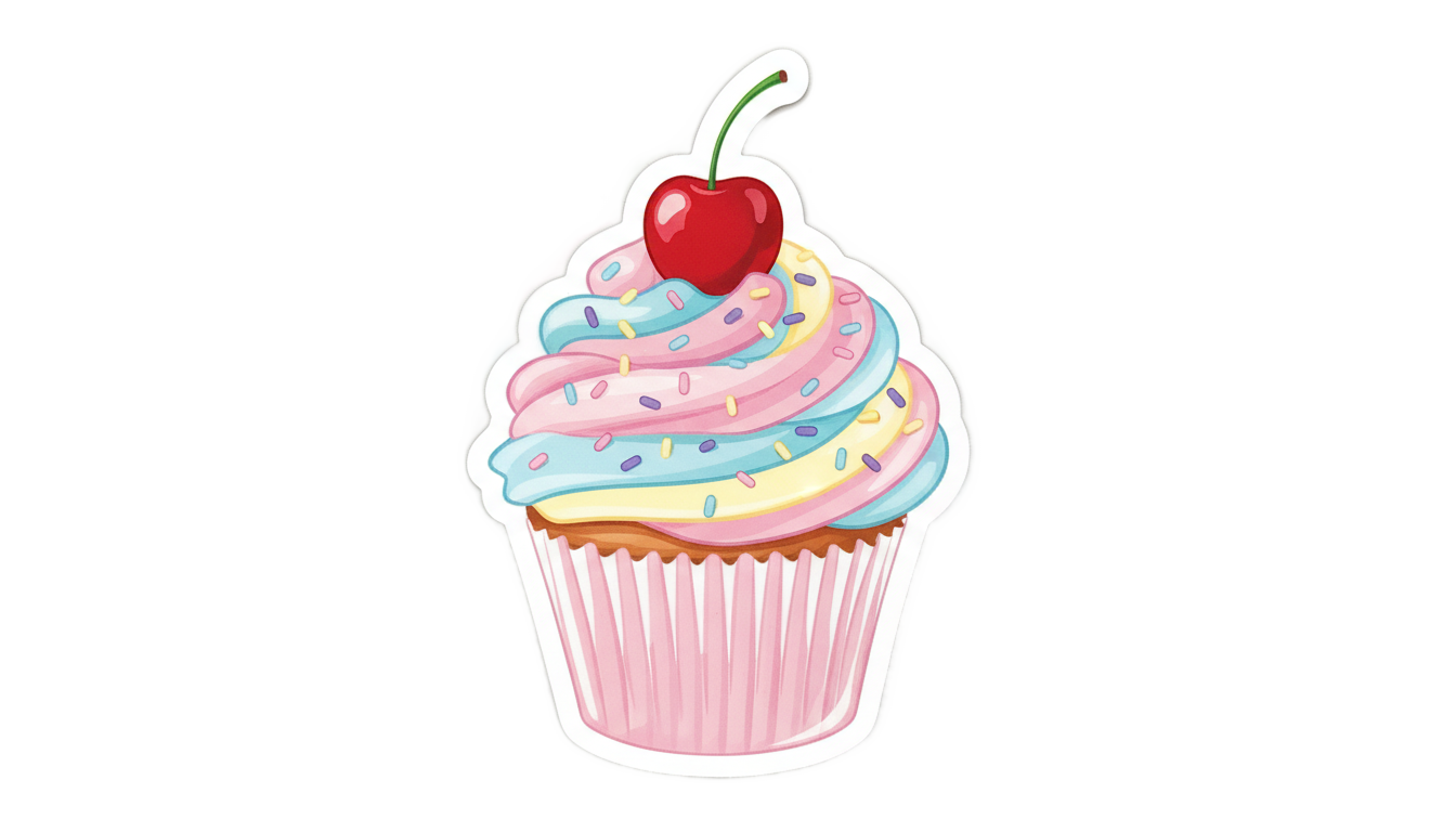 cupcake sticker png PNG transparent background