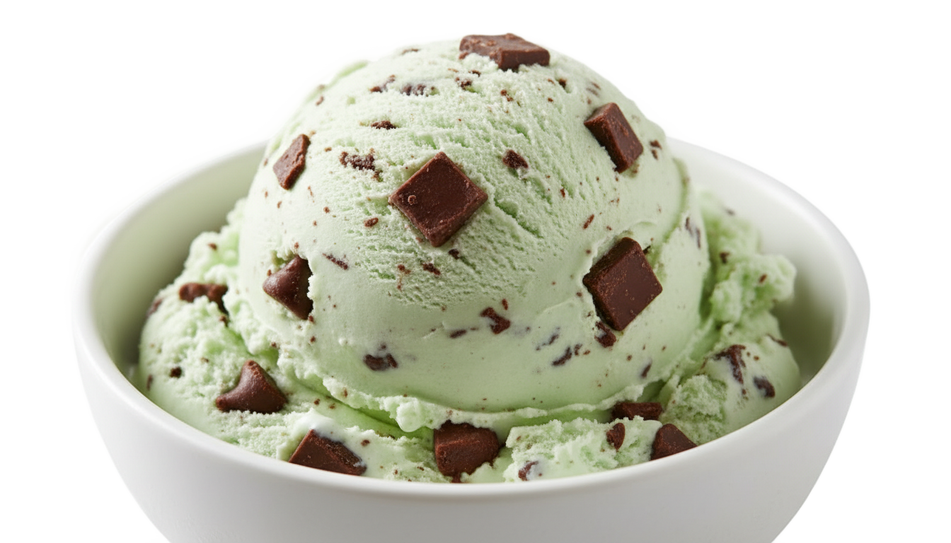mint chocolate chip ice cream png PNG transparent background