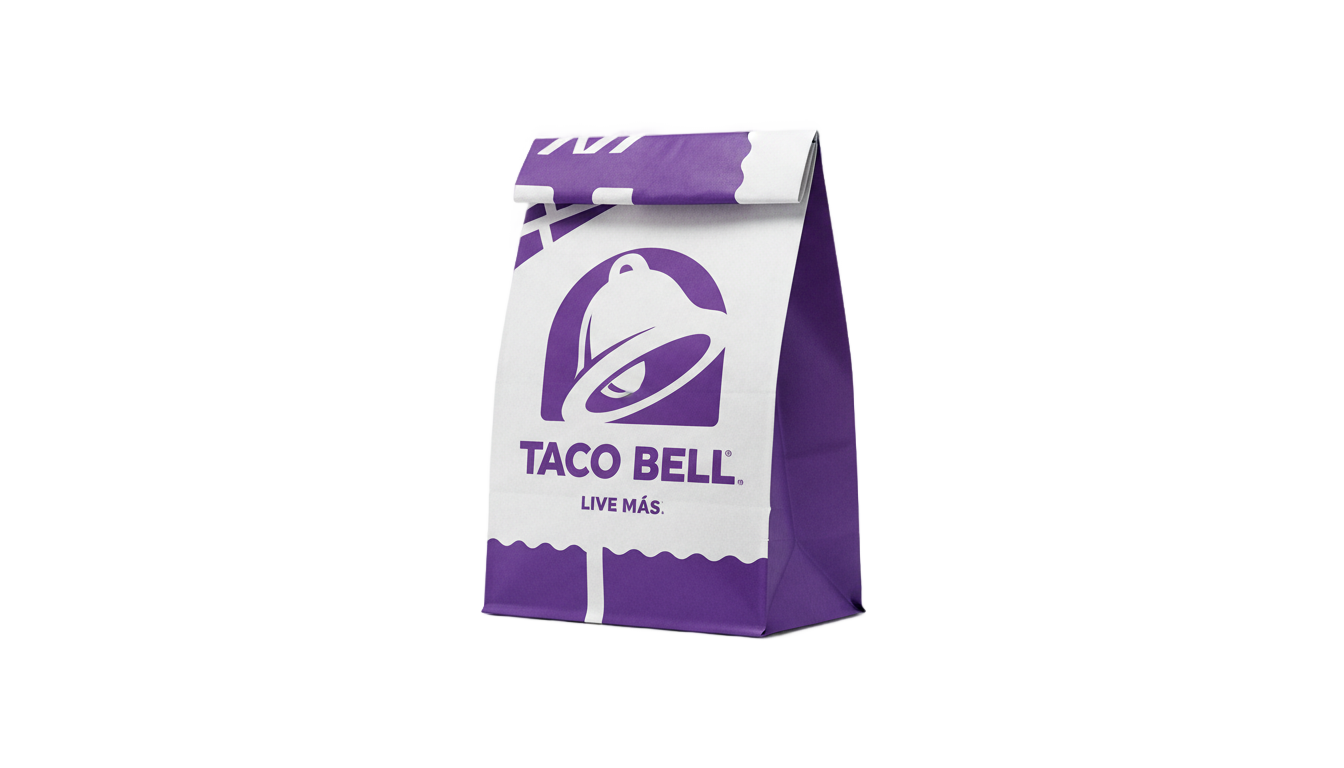 taco bell bag png PNG transparent background