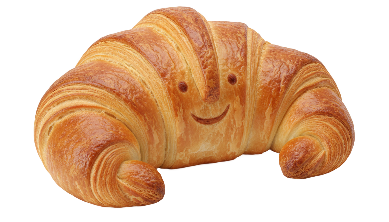 croissant png cartoon PNG transparent background
