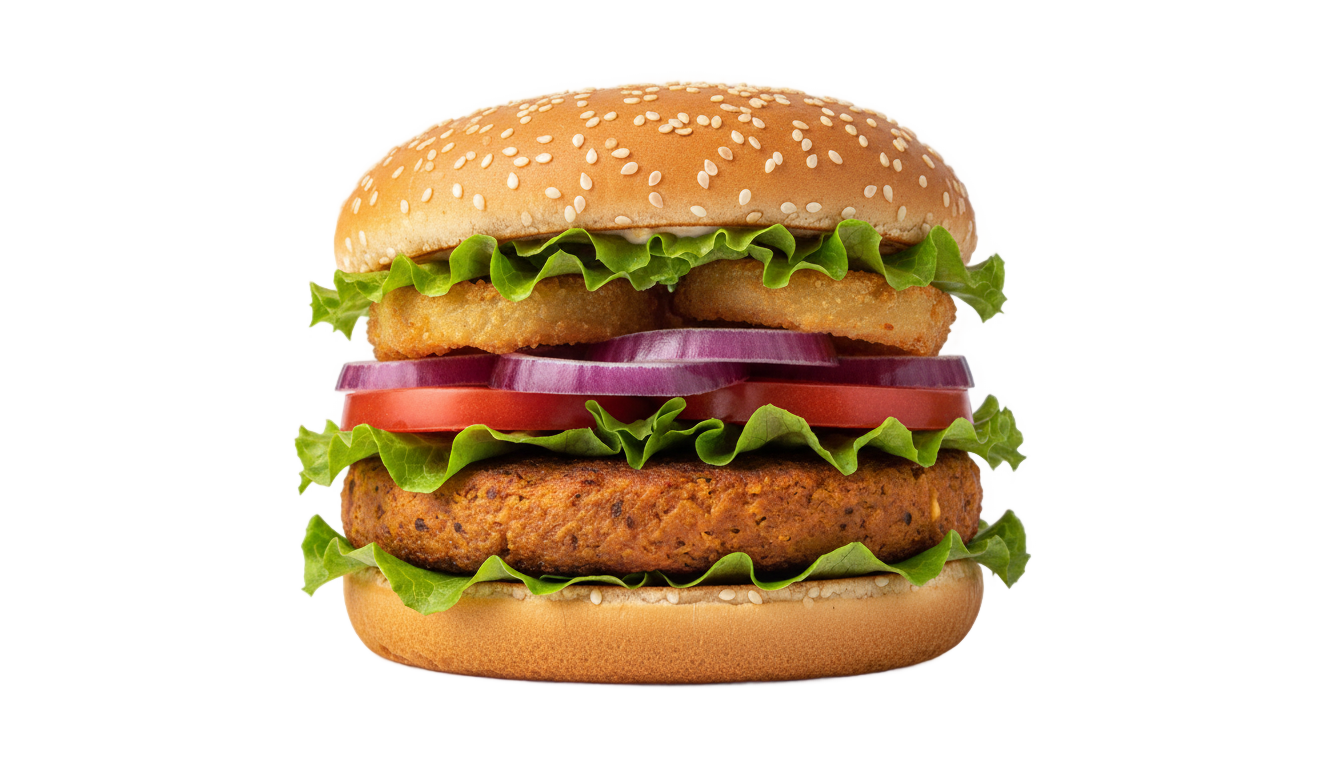 vegan burger png PNG transparent background