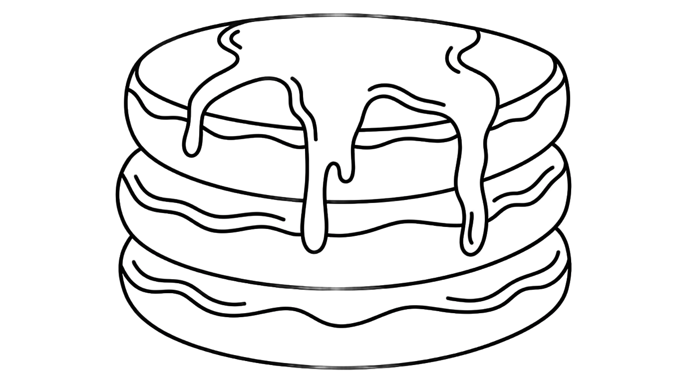 pancake outline png PNG transparent background