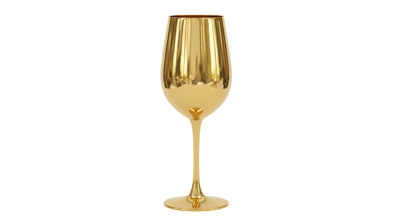 gold wine glass png PNG transparent background