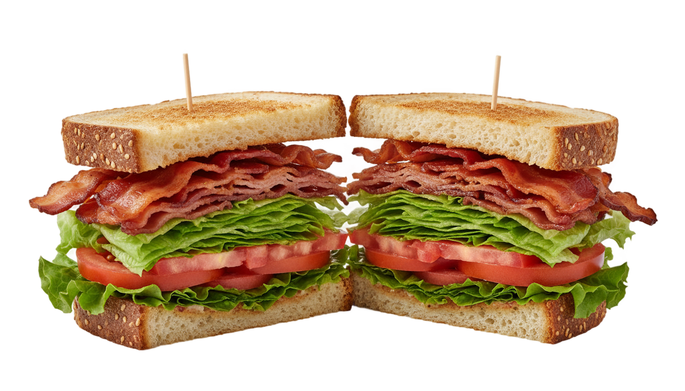 blt sandwich png PNG transparent background