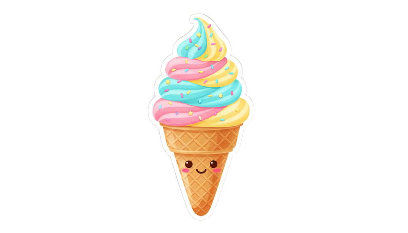 ice cream sticker png PNG transparent background