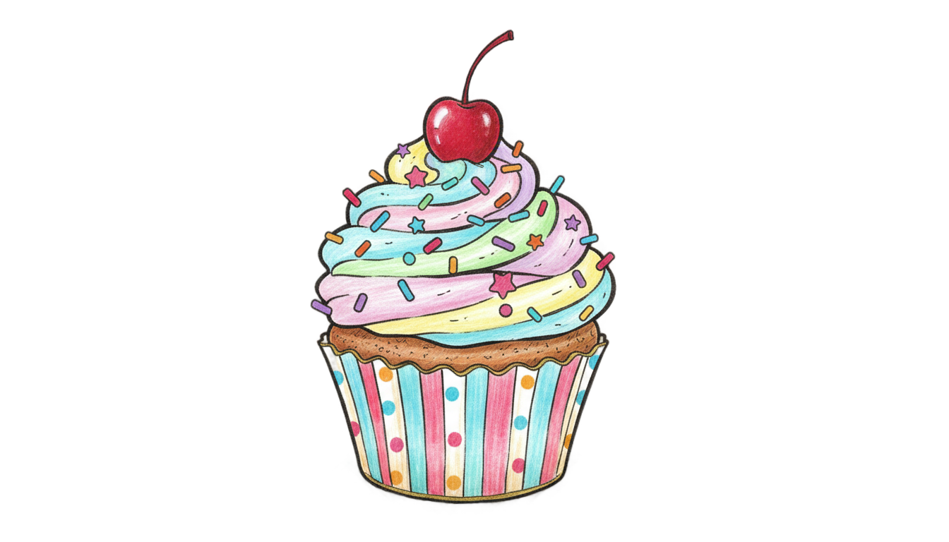 cupcake illustration png PNG transparent background