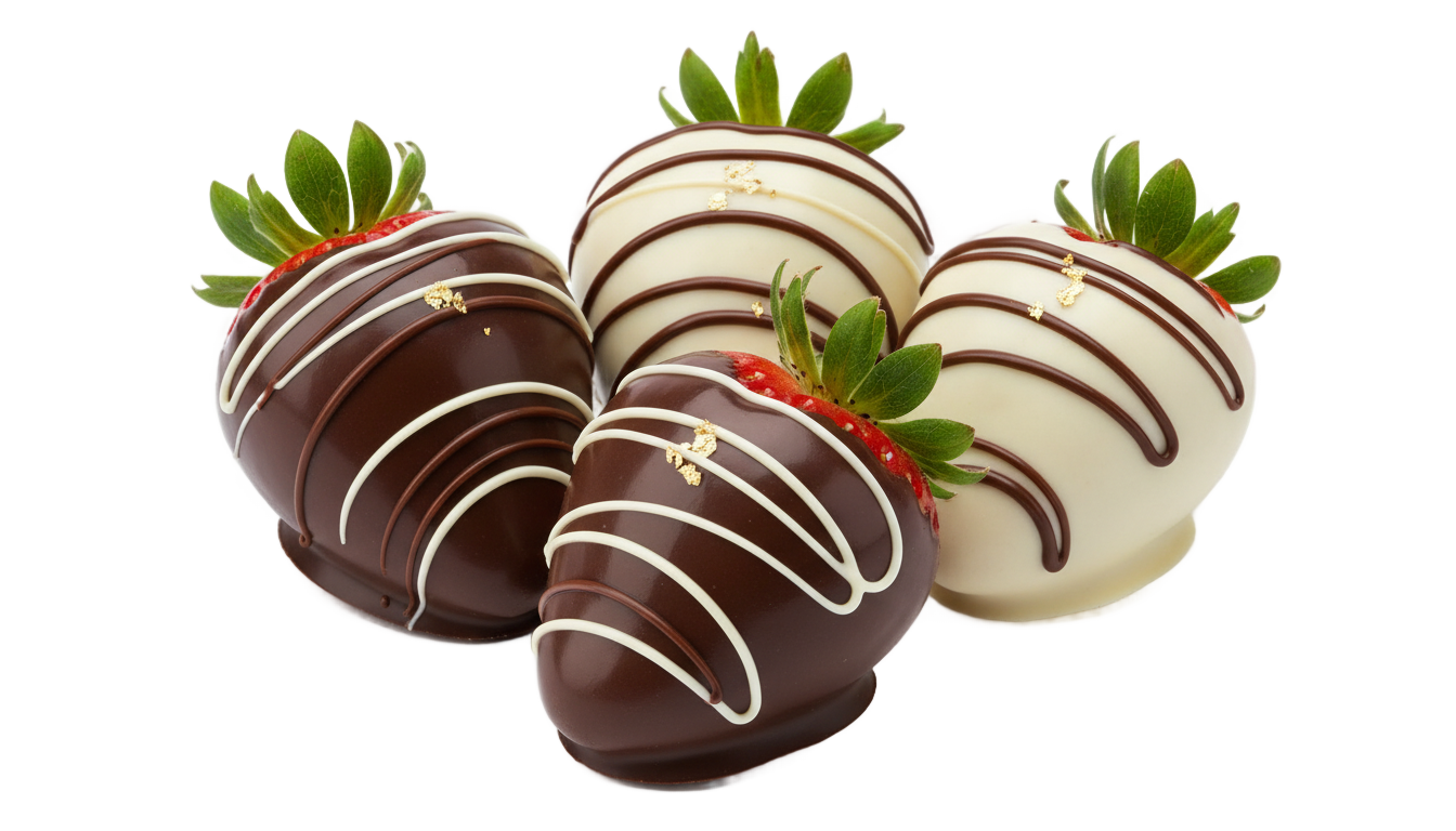 chocolate strawberries png PNG transparent background