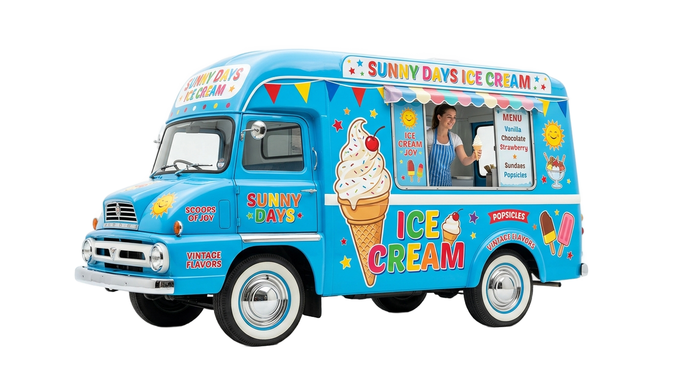 ice cream van png PNG transparent background