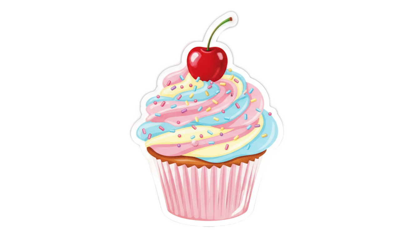 cupcake sticker png PNG transparent background