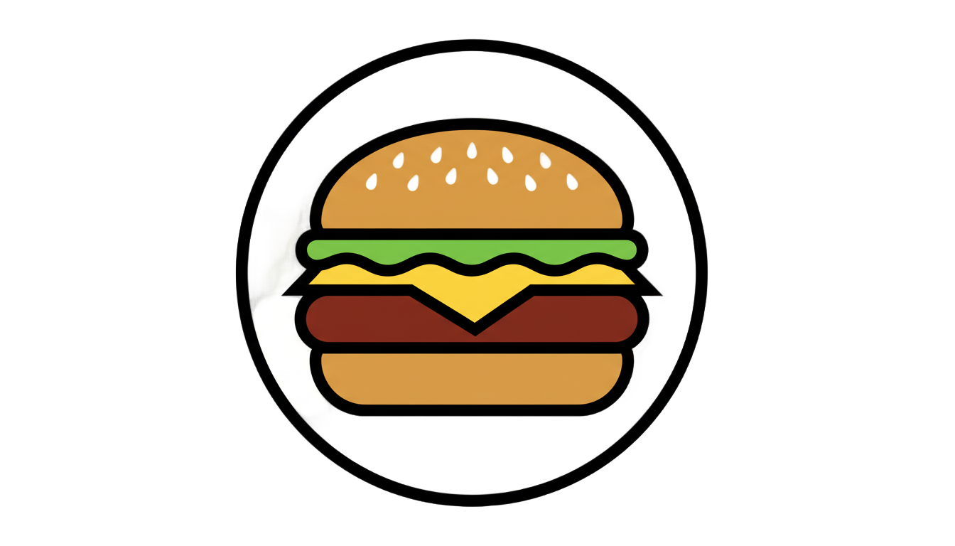burger logo design png PNG transparent background