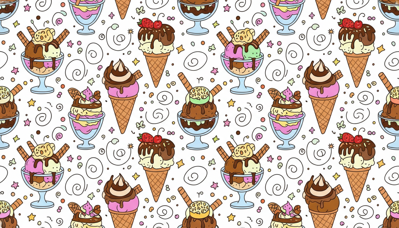 ice cream pattern png PNG transparent background