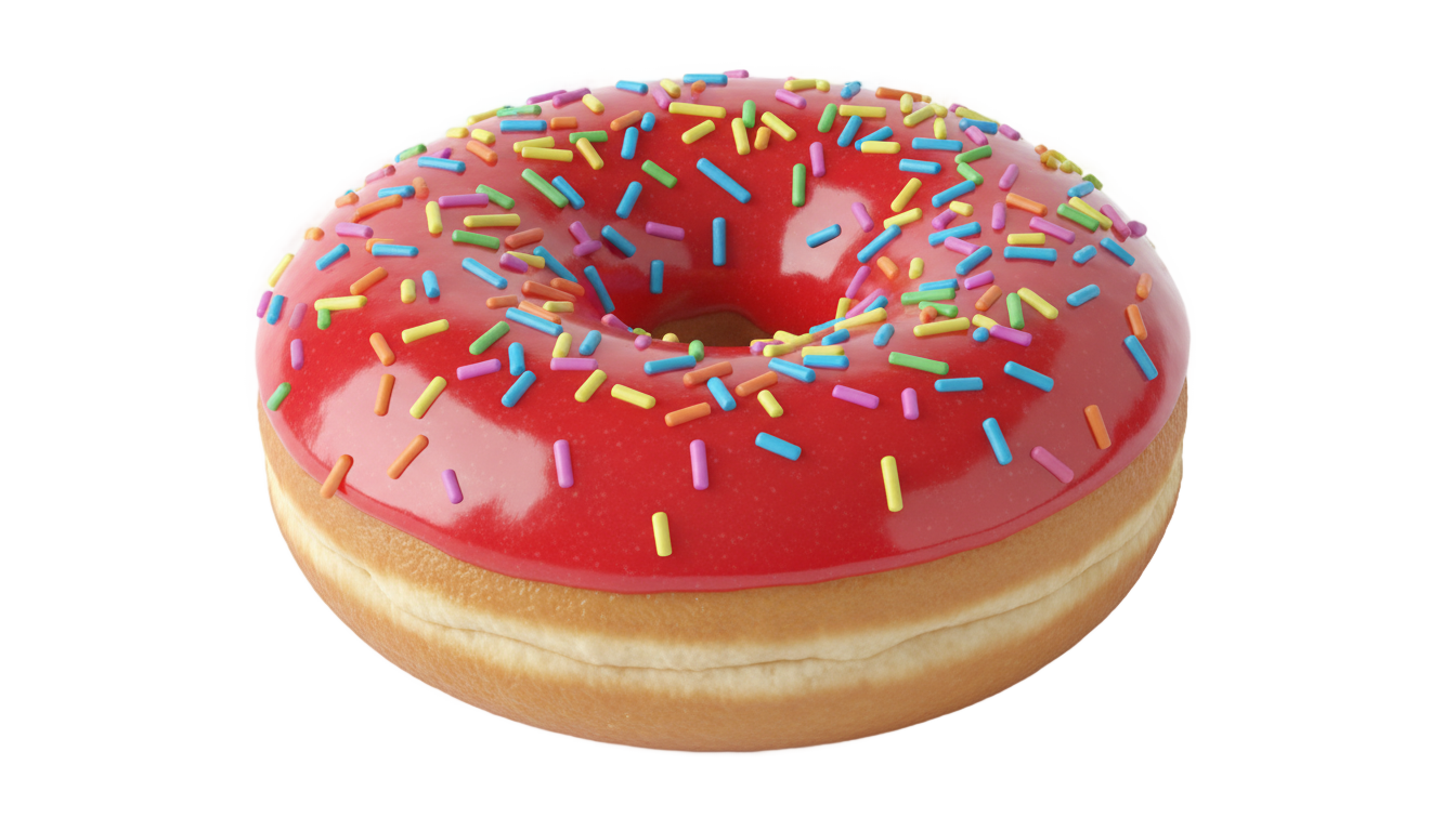 red donut png PNG transparent background