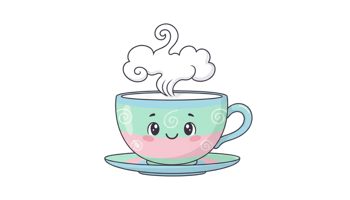 cartoon tea cup png PNG transparent background