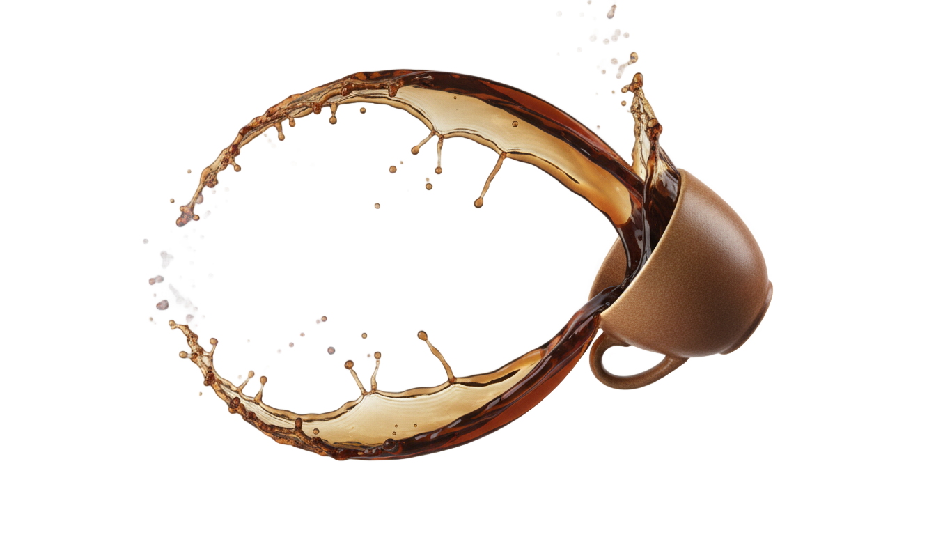 coffee cup splash png PNG transparent background