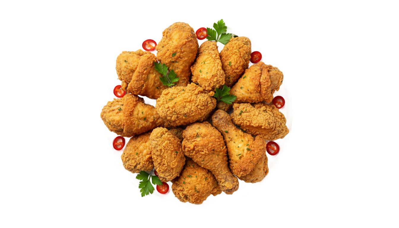 fried chicken plate png PNG transparent background