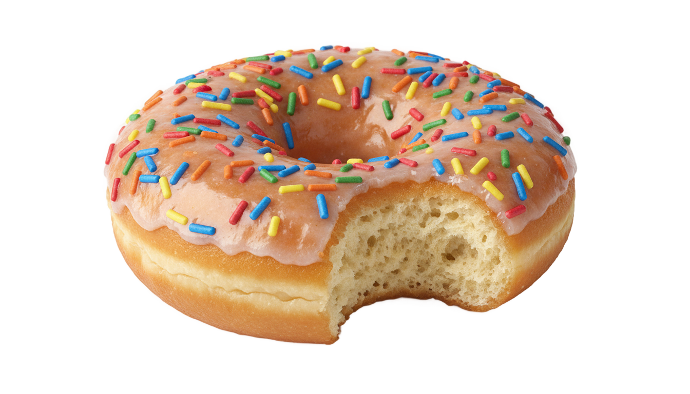 bitten donut png PNG transparent background