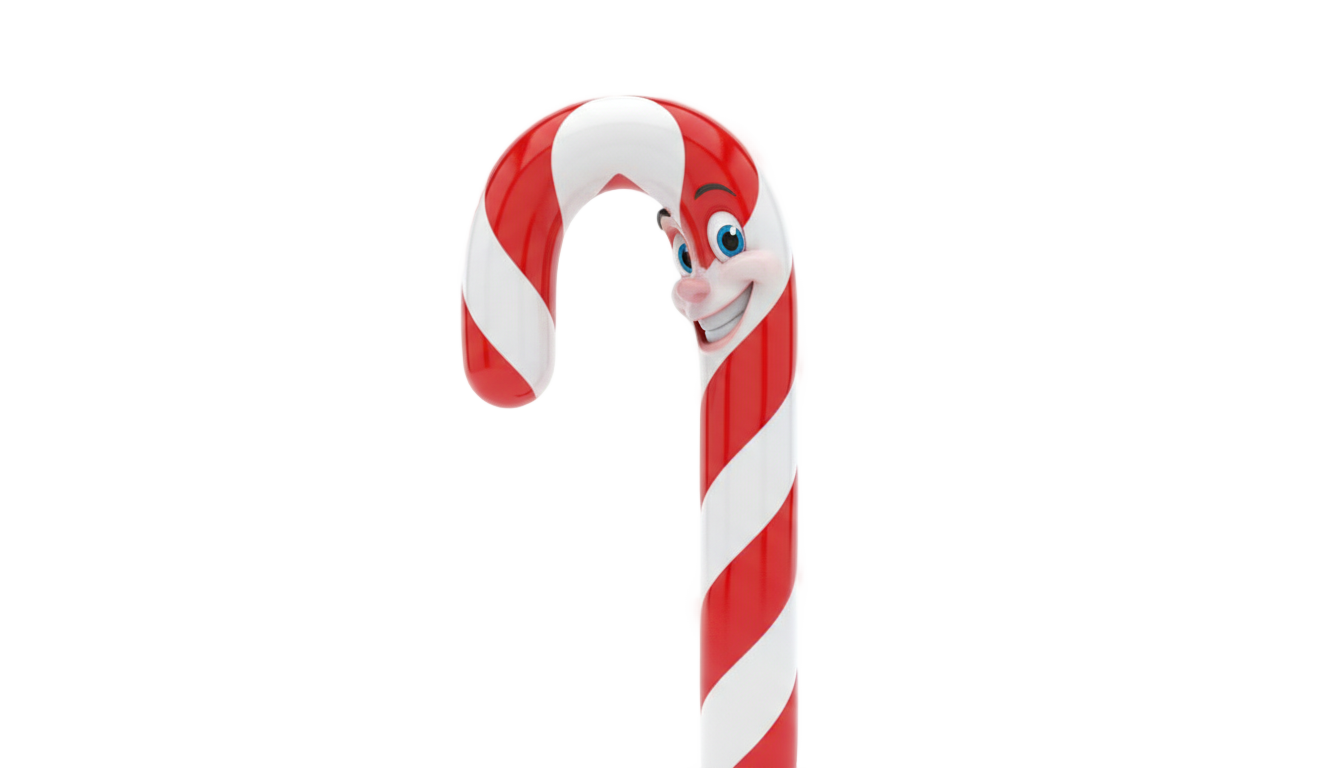 candy cane cartoon png PNG transparent background