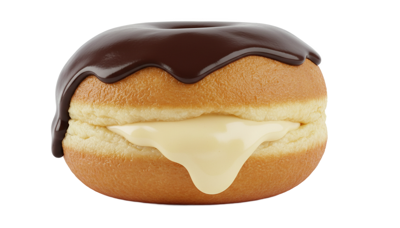 boston cream donut png PNG transparent background