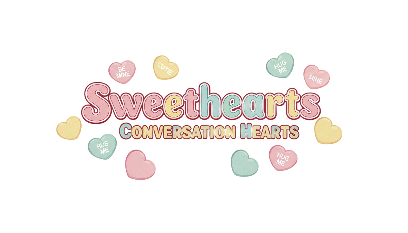 sweethearts candy logo png PNG transparent background