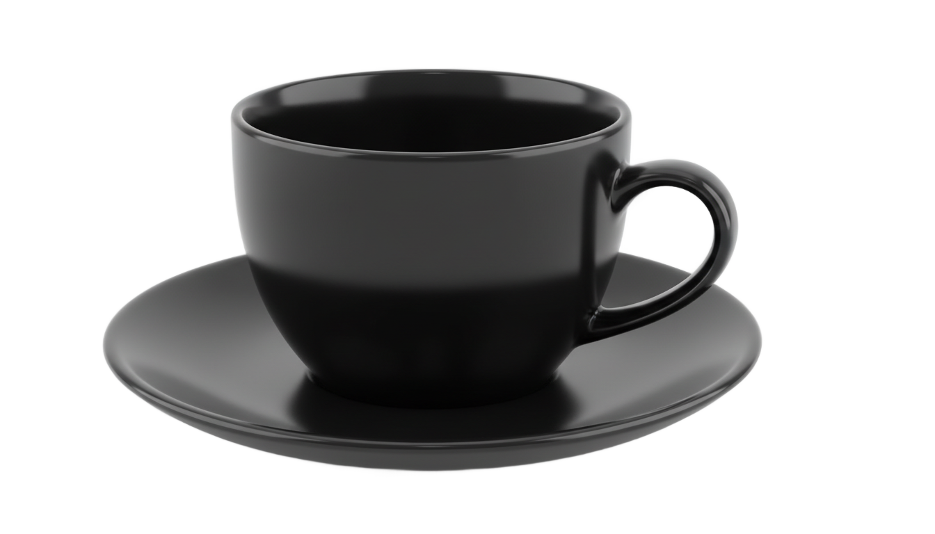 black tea cup png PNG transparent background