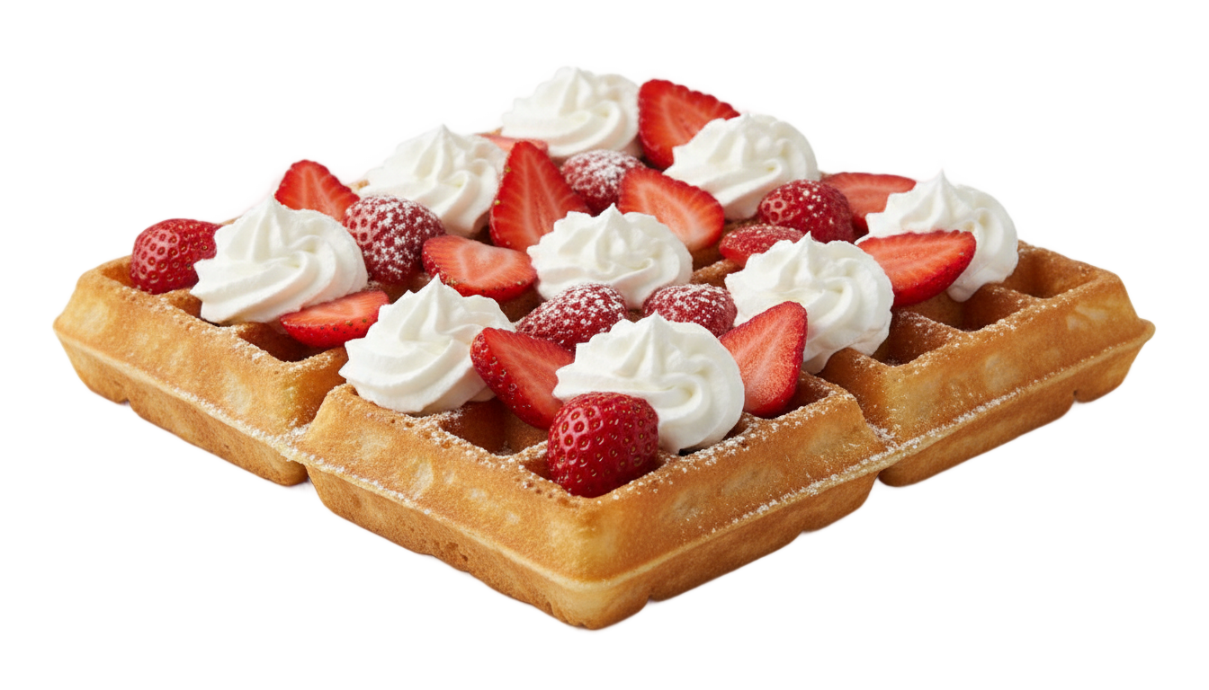 strawberry waffle png PNG transparent background