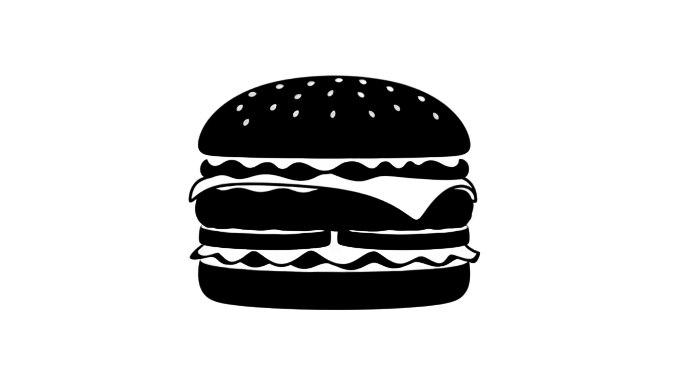 burger silhouette png PNG transparent background