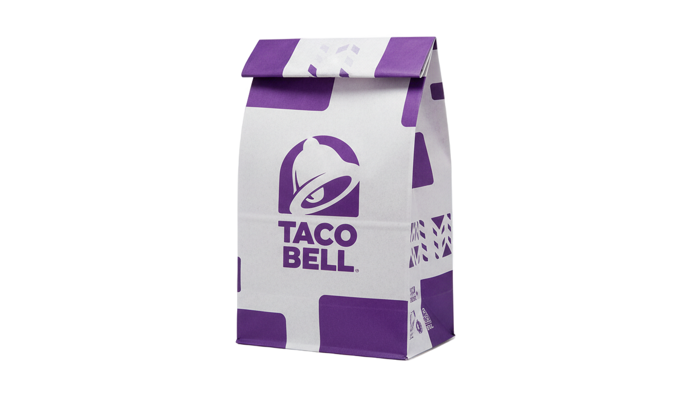 taco bell bag png PNG transparent background