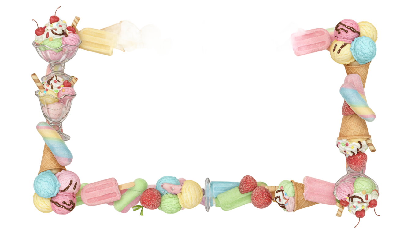 ice cream border png PNG transparent background