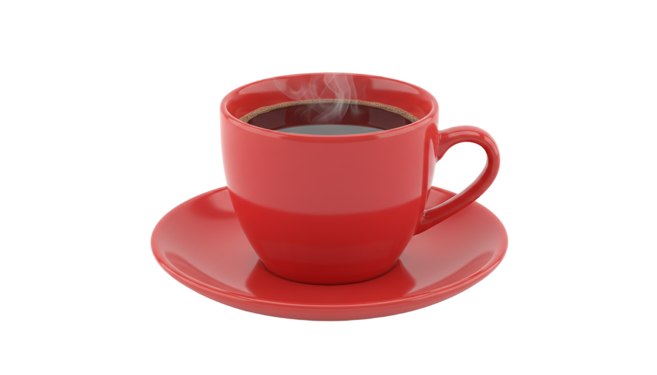 red coffee cup png PNG transparent background